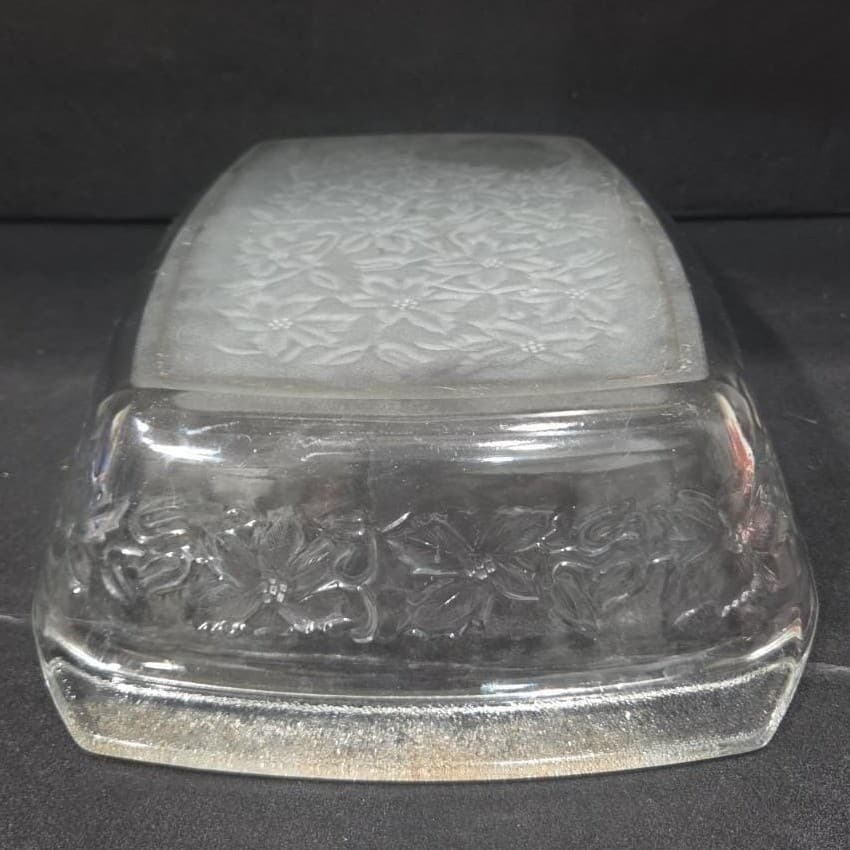 Princess House Fantasia Crystal Baking Pan #531, Vintage Poinsettia Bakeware - Thumbnail 12