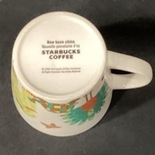 Starbucks Zoo Animals Mug, Bone China Kids Cup, Giraffe Monkey Turtle & Frog - Thumbnail 5