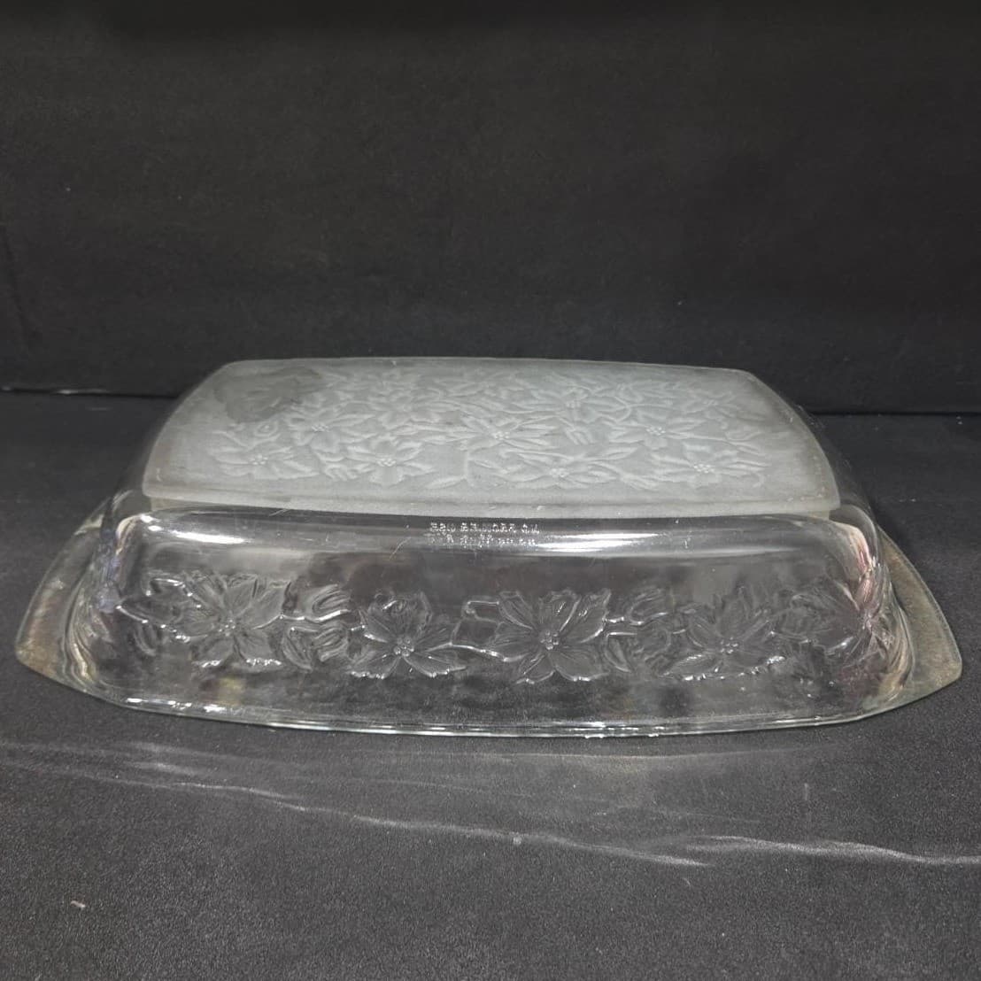 Princess House Fantasia Crystal Baking Pan #531, Vintage Poinsettia Bakeware - Thumbnail 9