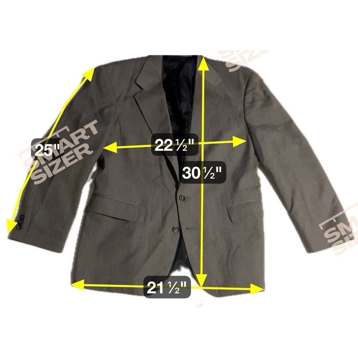 Haggar Clothing Gray Textured Two Button Blazer, Men's 42S Sport Coat Jacket - Thumbnail 2