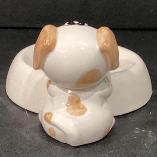 Puppy Dog Ceramic Soap Dish, Vintage Art Deco-Style Bathroom Decor Vanity Accent - Thumbnail 10