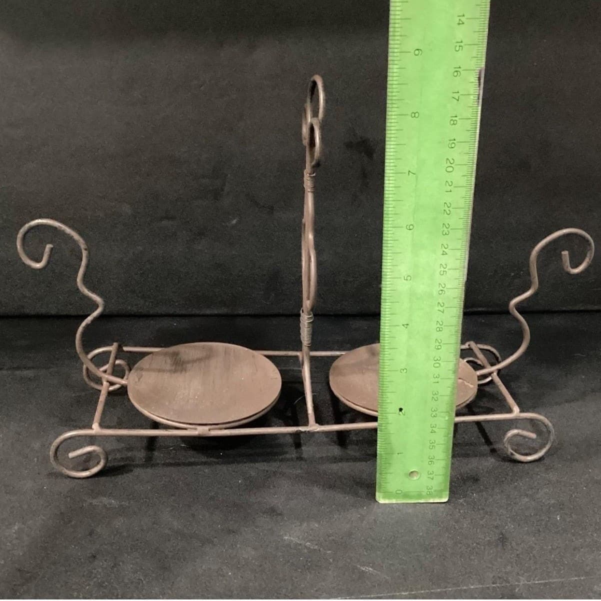 Ceramic Lidded Pots on Metal Stand, Decorative Candle Holders, Five Piece Set - Thumbnail 13