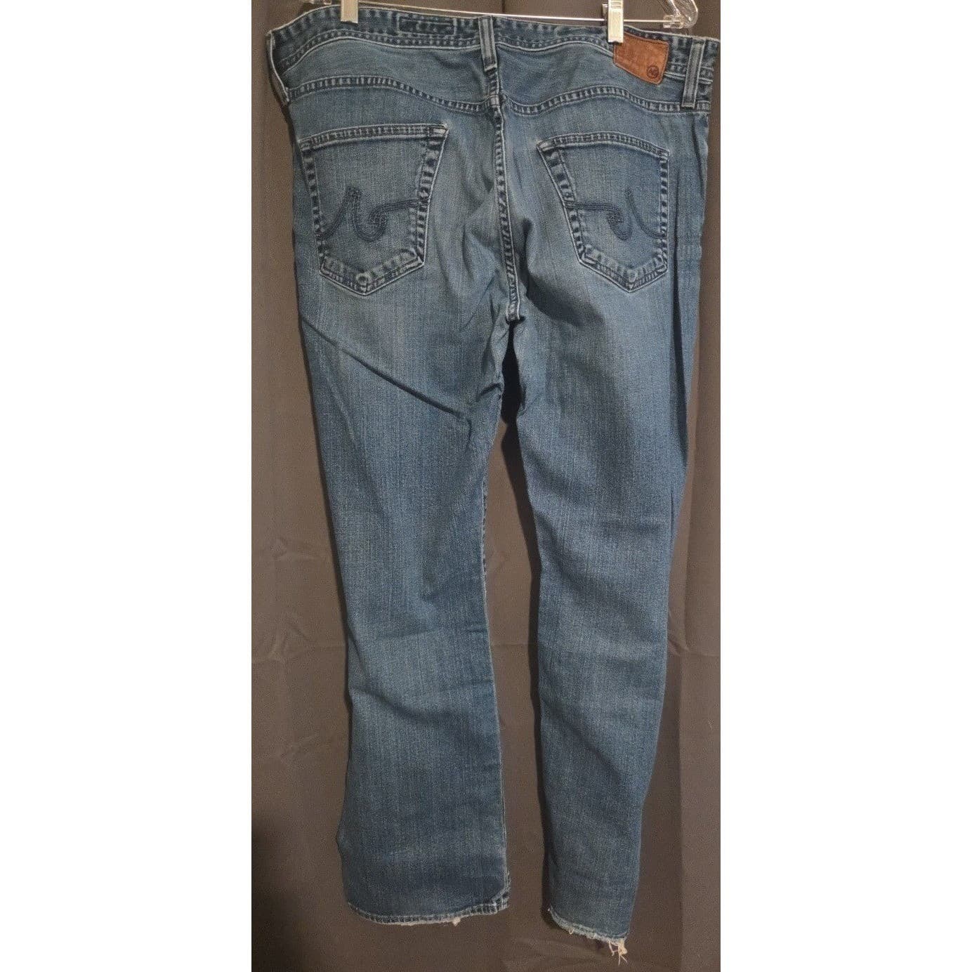 AG Adriano Goldschmied The Protege Straight Leg Blue Jeans, Men's 38x32, USA - Thumbnail 3