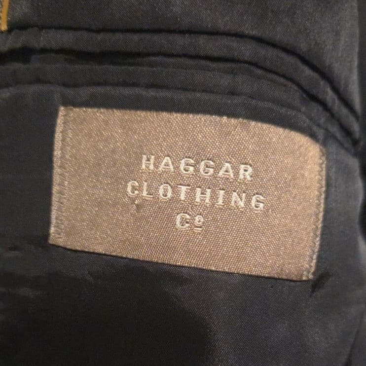 Haggar Clothing Gray Textured Two Button Blazer, Men's 42S Sport Coat Jacket - Thumbnail 5