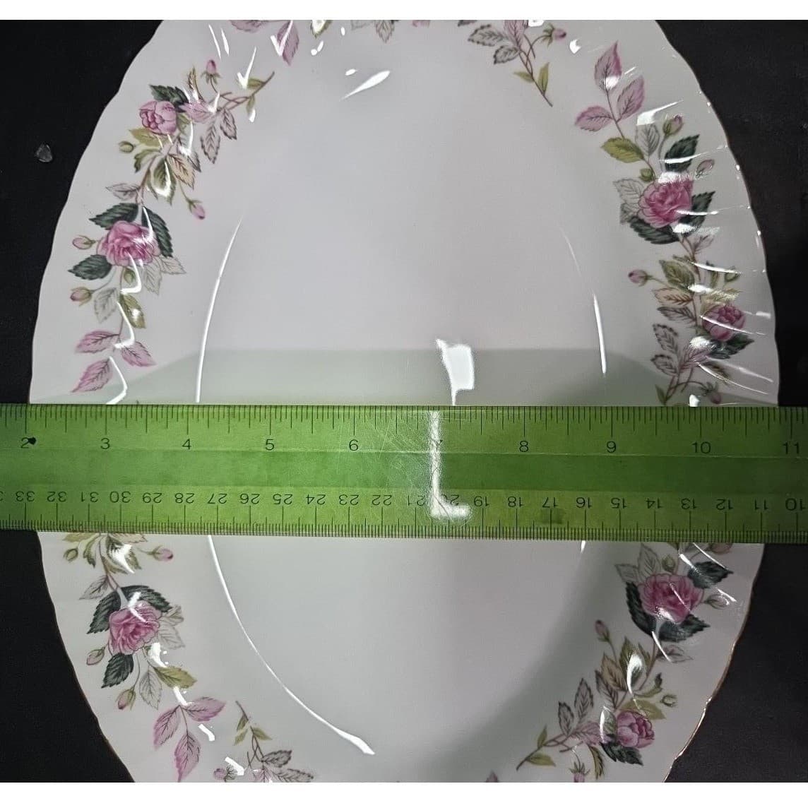 Creative Fine China Regency Rose Oval Platter #2345, Vintage Floral Servingware - Thumbnail 6