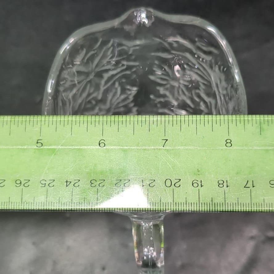 Princess House Fantasia Open Sugar Bowl & Creamer Set #5242, Etched Poinsettias - Thumbnail 11