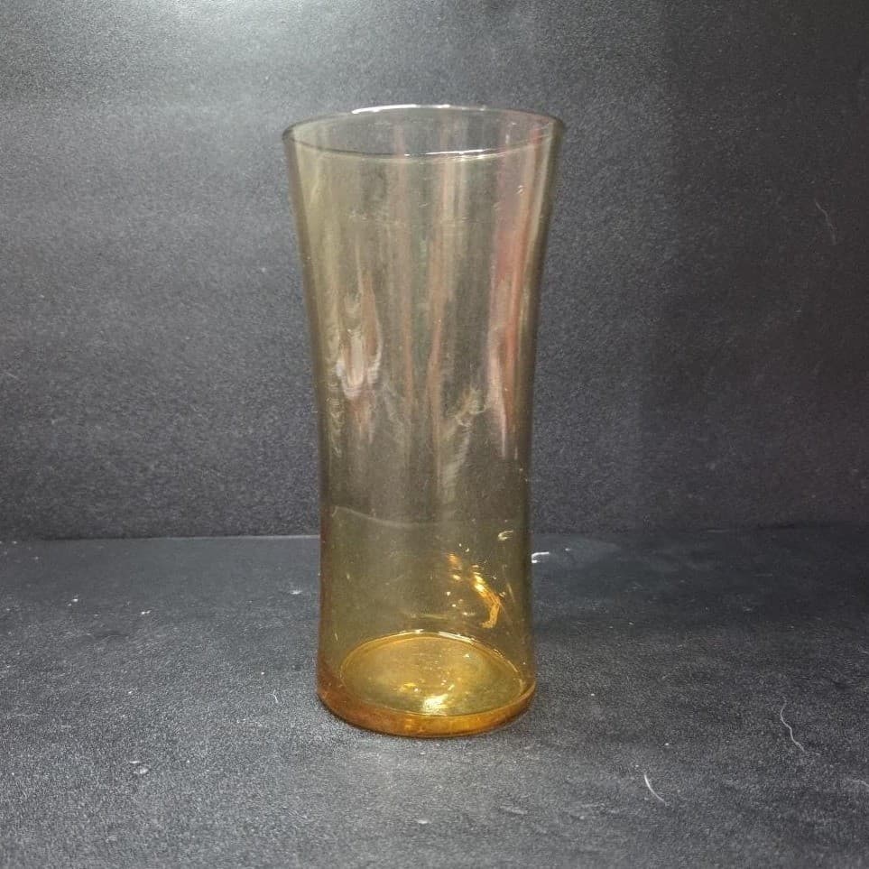 Libbey Amber Glass Tumbler, Vintage Honey Gold Iced Tea Highball, MCM Drinkware - Thumbnail 4