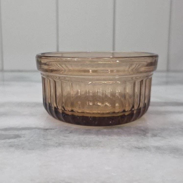 Anchor Hocking Amber Ramekin #1434, Vintage Custard Dish, Brown Kitchenware - Thumbnail 6