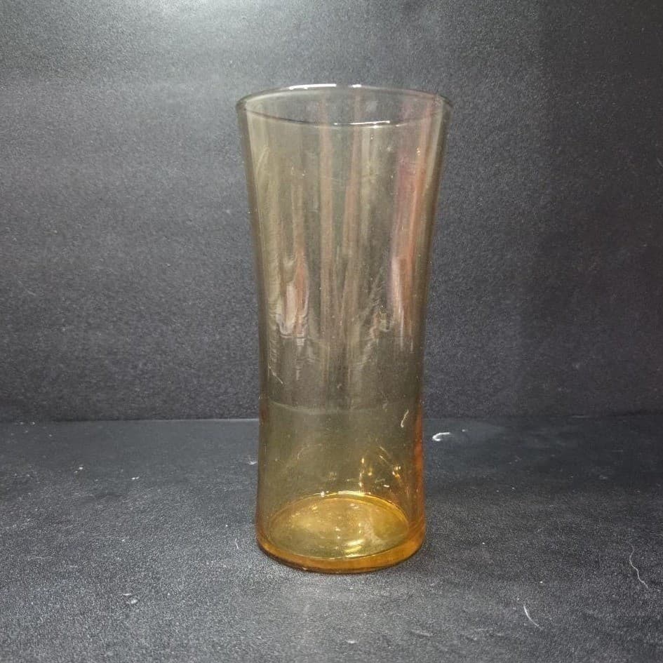 Libbey Amber Glass Tumbler, Vintage Honey Gold Iced Tea Highball, MCM Drinkware - Thumbnail 5
