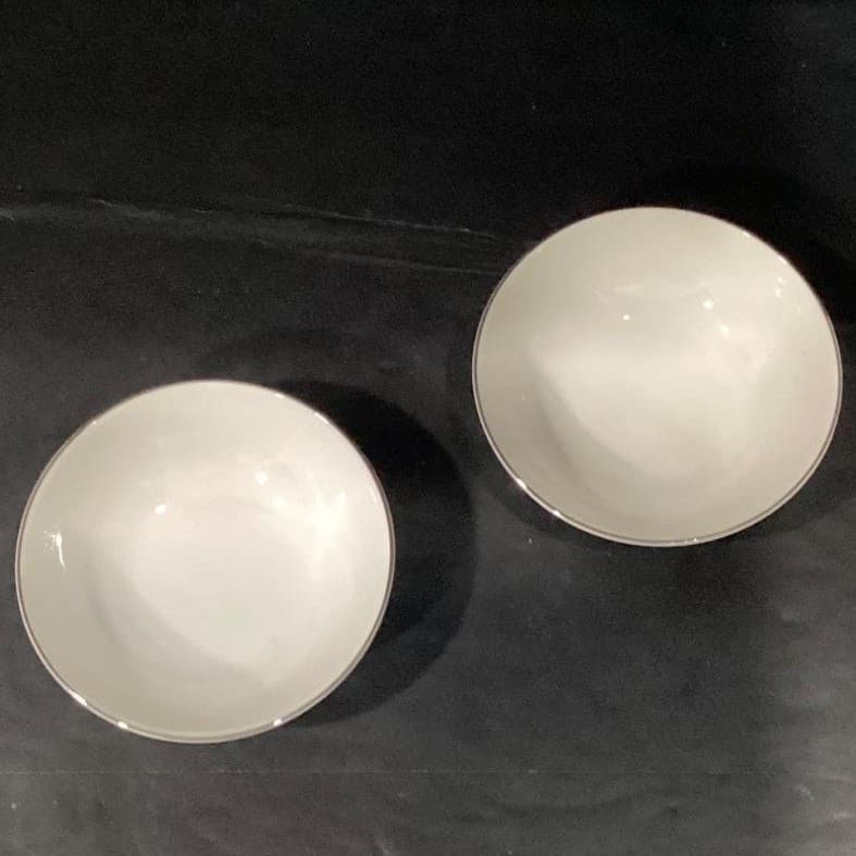 Royal Doulton Amulet Dessert Bowls, Set Of 2, White Floral Fine China Dinnerware - Thumbnail 6
