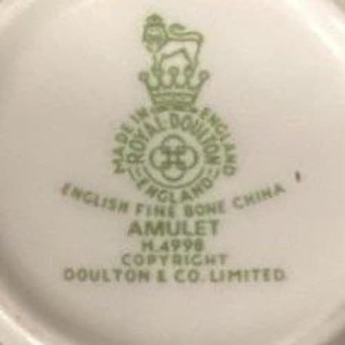 Royal Doulton Amulet Teacups & Saucers, Set of 4, Floral Bone China Tableware - Thumbnail 8