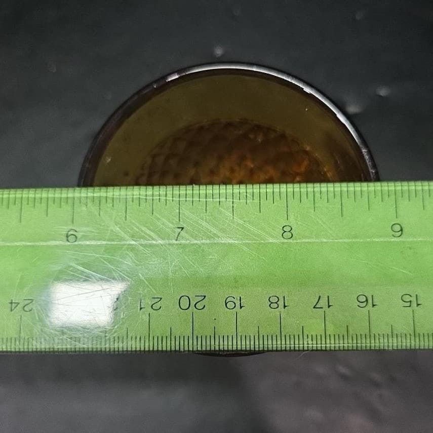 Indiana Glass Amber Diamond Point Water Goblet, Vintage Mid-Century Stemware - Thumbnail 10