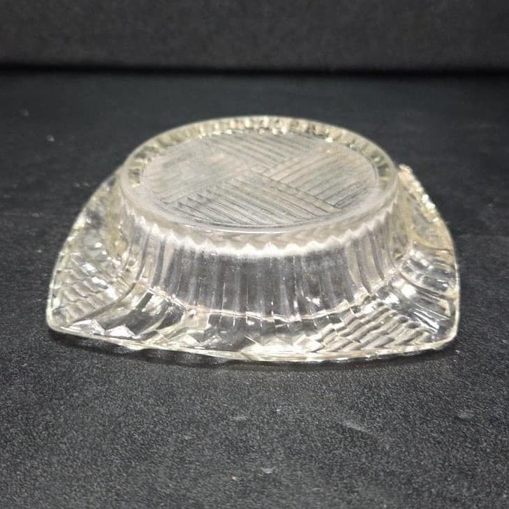 Art Deco Square Ashtray, Vintage Heavy Glass, Replacement Coffee Table Accent - Thumbnail 9