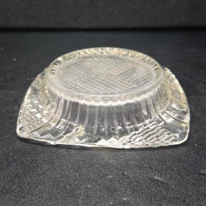 Art Deco Square Ashtray, Vintage Heavy Glass, Replacement Coffee Table Accent - Thumbnail 8