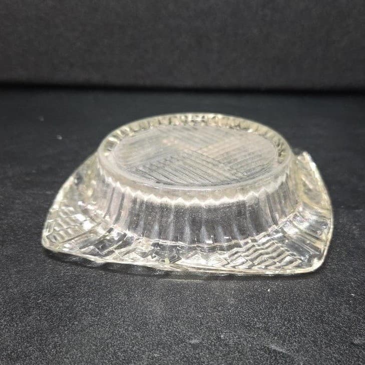 Art Deco Square Ashtray, Vintage Heavy Glass, Replacement Coffee Table Accent - Thumbnail 10