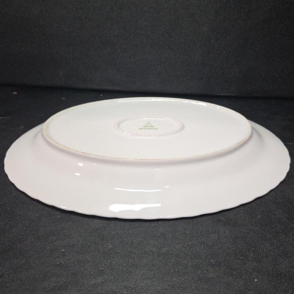 Creative Fine China Regency Rose Oval Platter #2345, Vintage Floral Servingware - Thumbnail 8