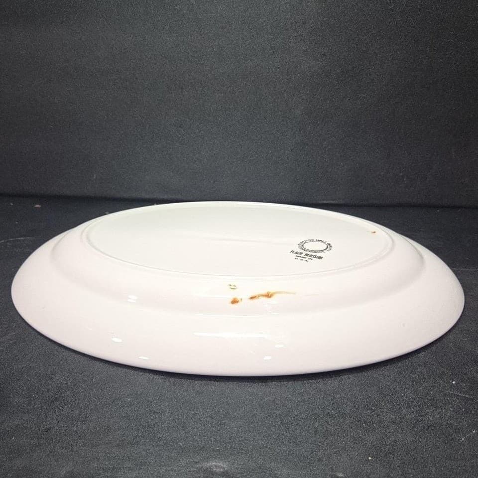 Superior Hall Quality Peach Blossom Oval Platter, Vintage Floral Serving Tray - Thumbnail 10