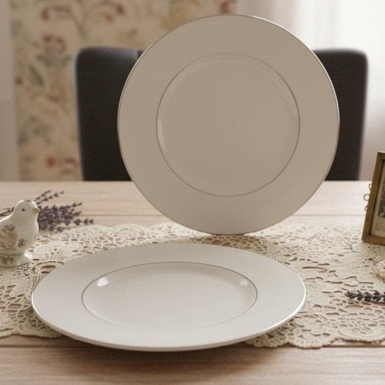 Royal Doulton Amulet Salad Plates, Set of 2, White Floral Bone China Dinnerware