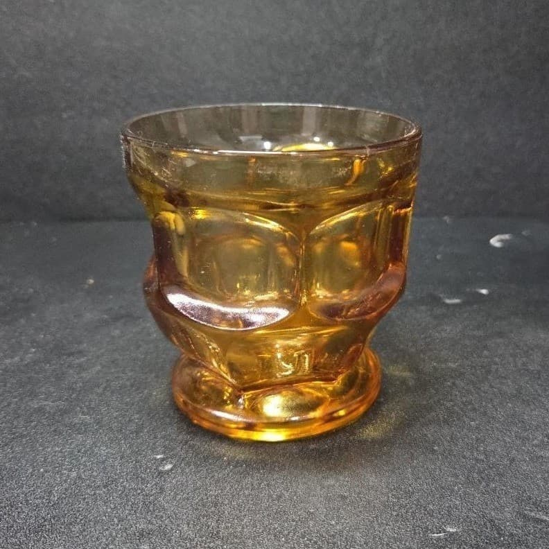 Libbey Ashburton Amber Rock Glass, Vintage MCM Barware, Replacement Drinkware - Thumbnail 3