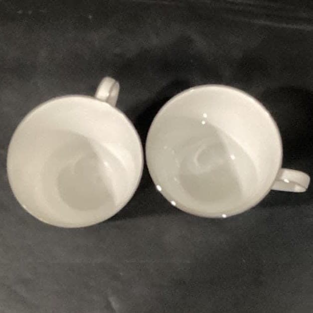 Royal Doulton Amulet Teacups & Saucers, Four Piece Set, White Floral Bone China - Thumbnail 9