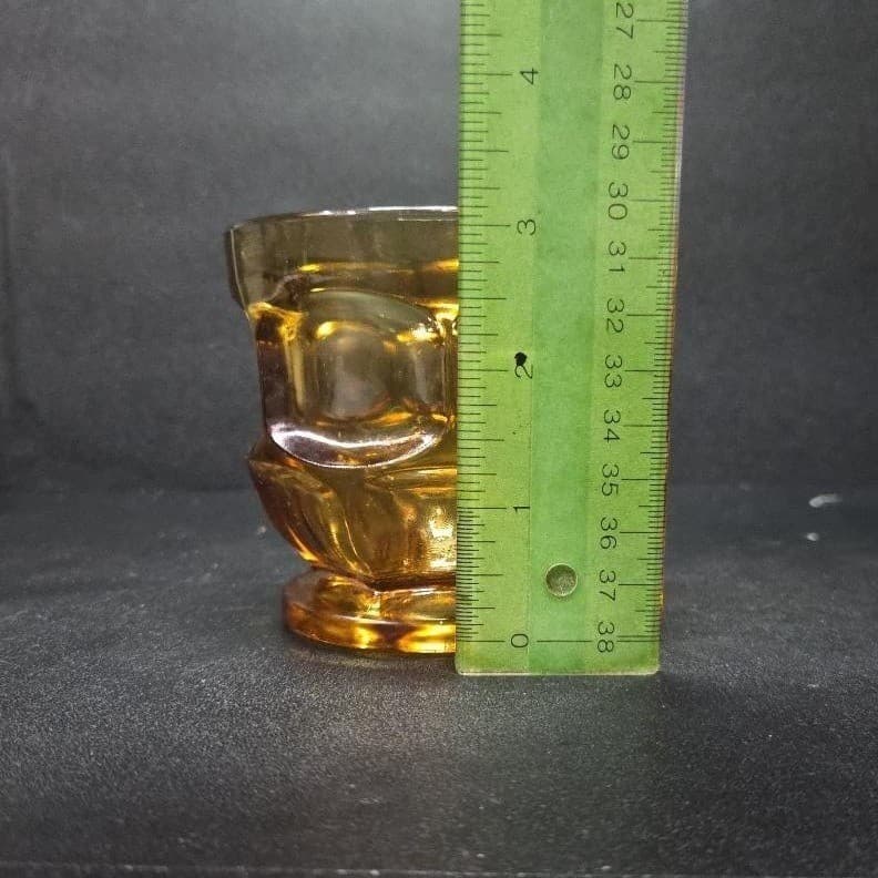 Libbey Ashburton Amber Rock Glass, Vintage MCM Barware, Replacement Drinkware - Thumbnail 8