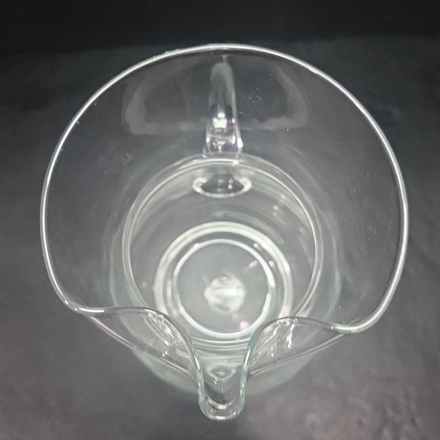 Princess House Heritage Crystal Pitcher, Vtg Floral Etched Glass, Beverage Jug - Thumbnail 7