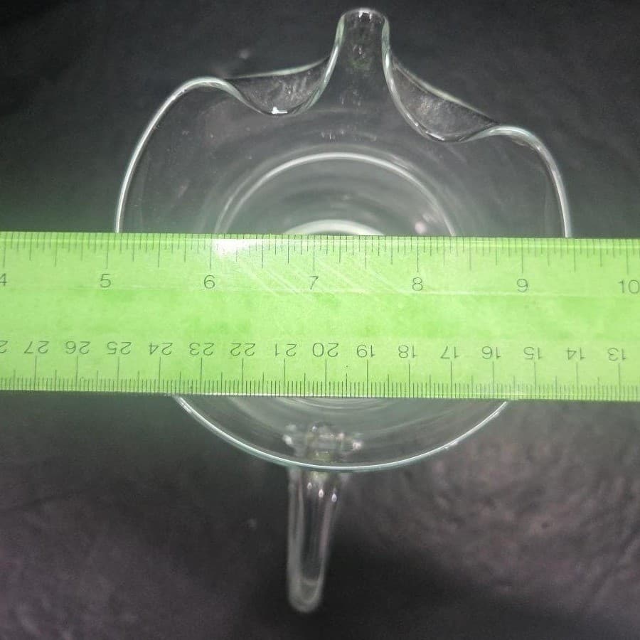 Princess House Heritage Crystal Pitcher, Vtg Floral Etched Glass, Beverage Jug - Thumbnail 10