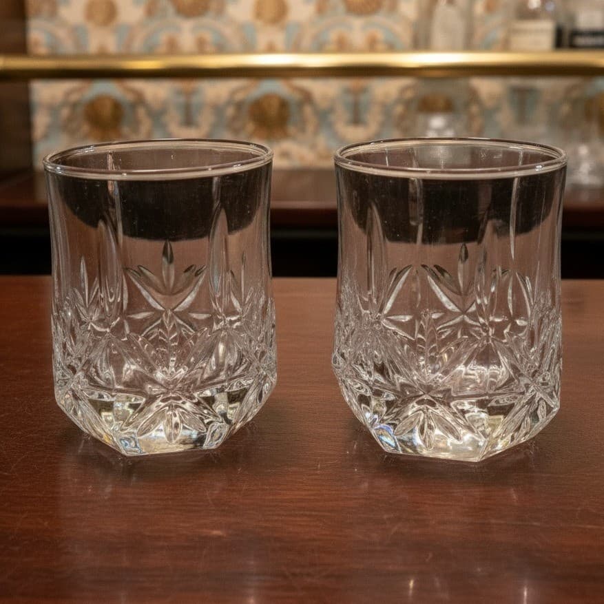 Set of 2 Cristal D'Arques Durand Brighton Double Old Fashion Glasses