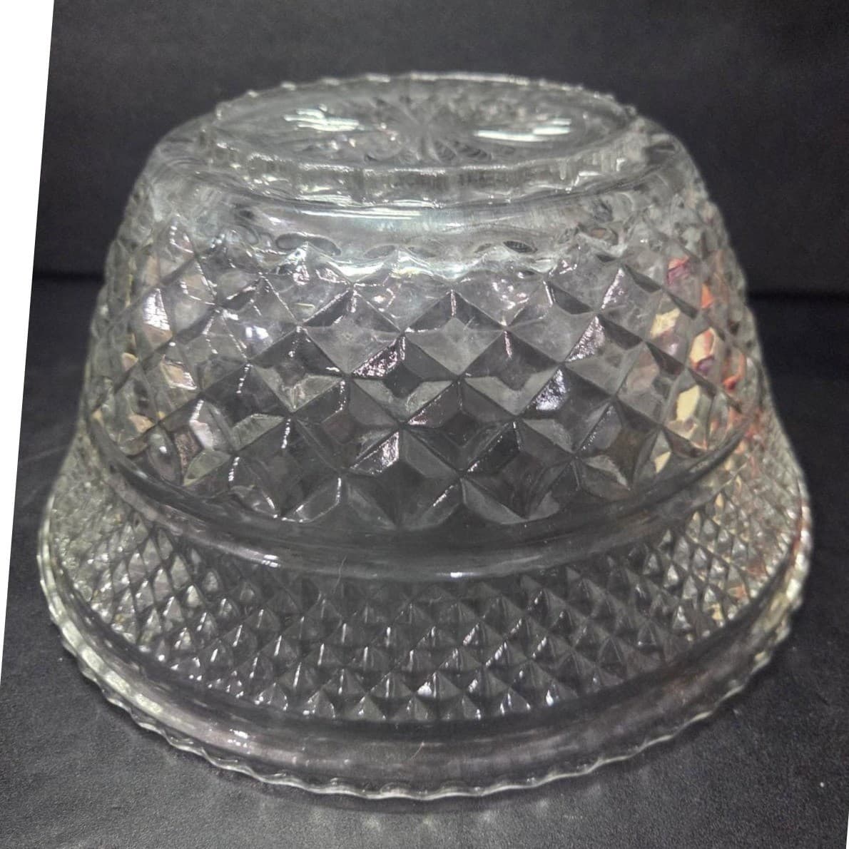 Anchor Hocking Wexford Serving Bowl, Vintage Clear Glassware, Table Centerpiece - Thumbnail 10