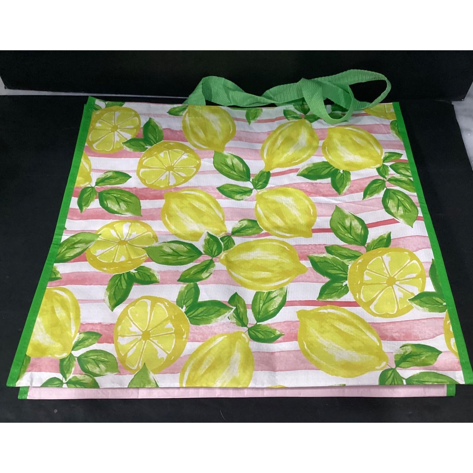 Home Goods Reusable Shopping Tote Bag Bundle, Lemon Floral Bee Kind Pink White - Thumbnail 3