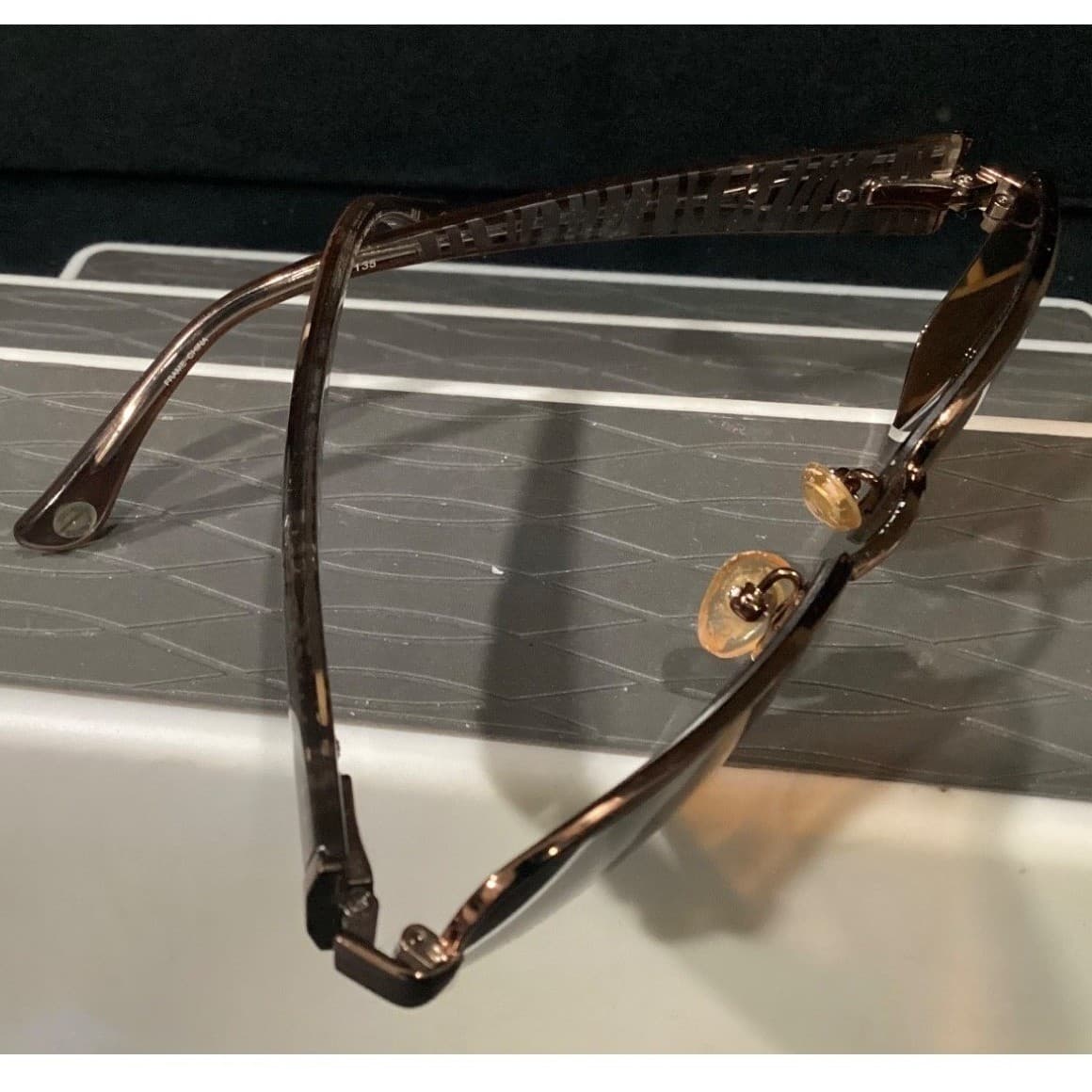 Michael Kors MK499 210 Rectangular Sunglasses Bronze Logo Temples Brown Lens - Thumbnail 9