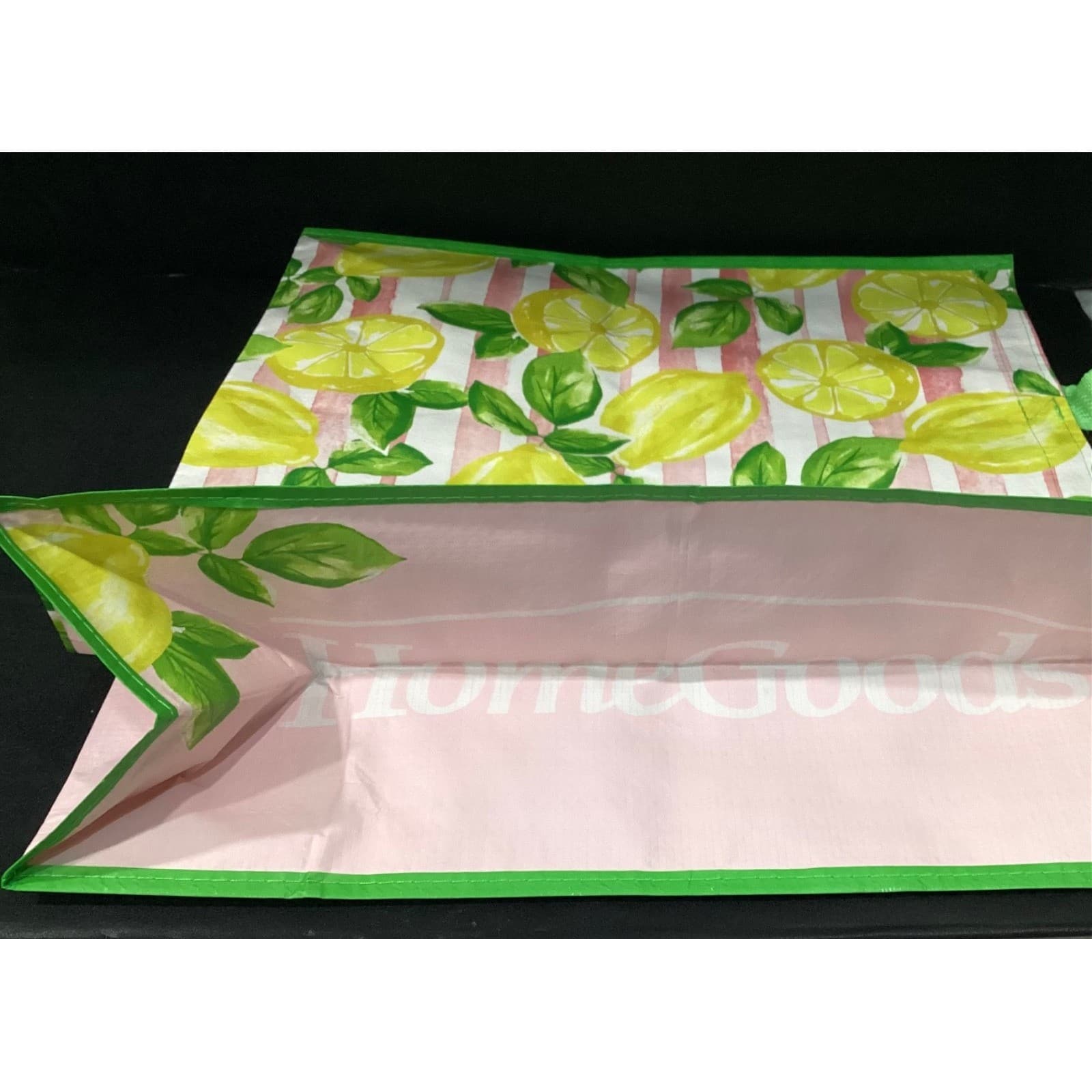 Home Goods Reusable Shopping Tote Bag Bundle, Lemon Floral Bee Kind Pink White - Thumbnail 4