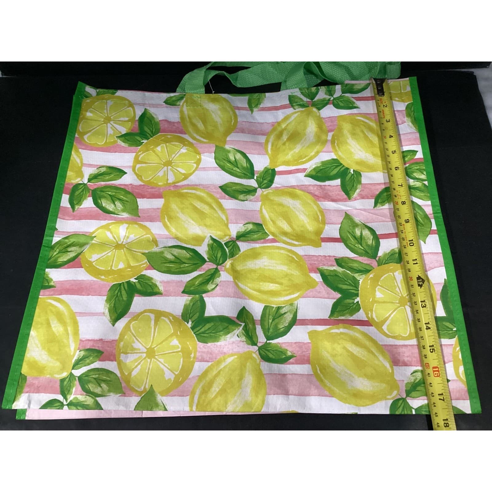 Home Goods Reusable Shopping Tote Bag Bundle, Lemon Floral Bee Kind Pink White - Thumbnail 5