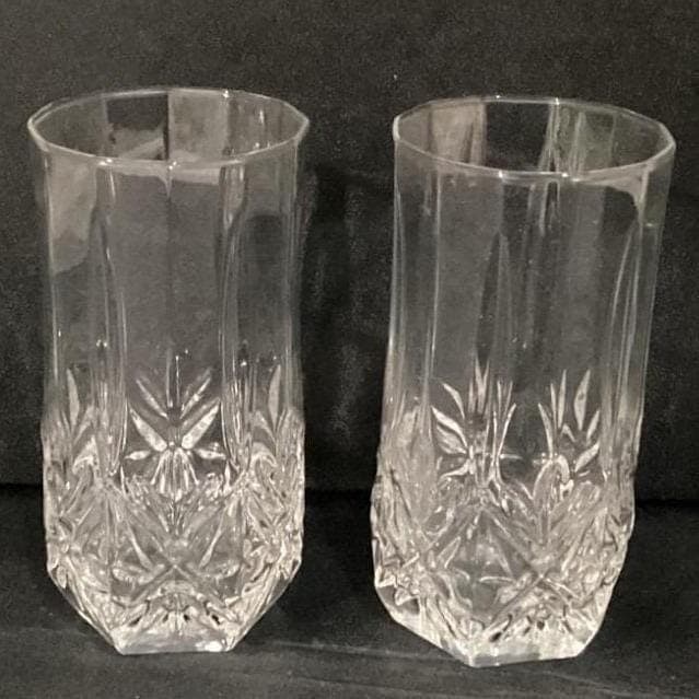 Cristal d' Arques Brighton Crystal 16oz Highball Tumbler Glasses Set of 2 - Thumbnail 9