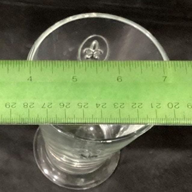 Lot of 4 La Rochere France Fleur De Lis Lys Tumblers Glass Barware Vintage - Thumbnail 3