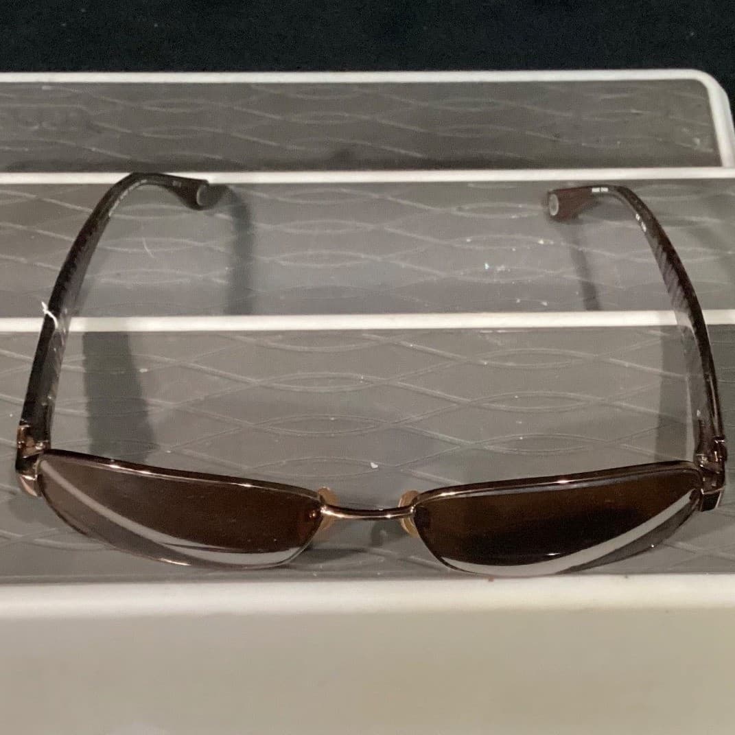 Michael Kors MK499 210 Rectangular Sunglasses Bronze Logo Temples Brown Lens - Thumbnail 4