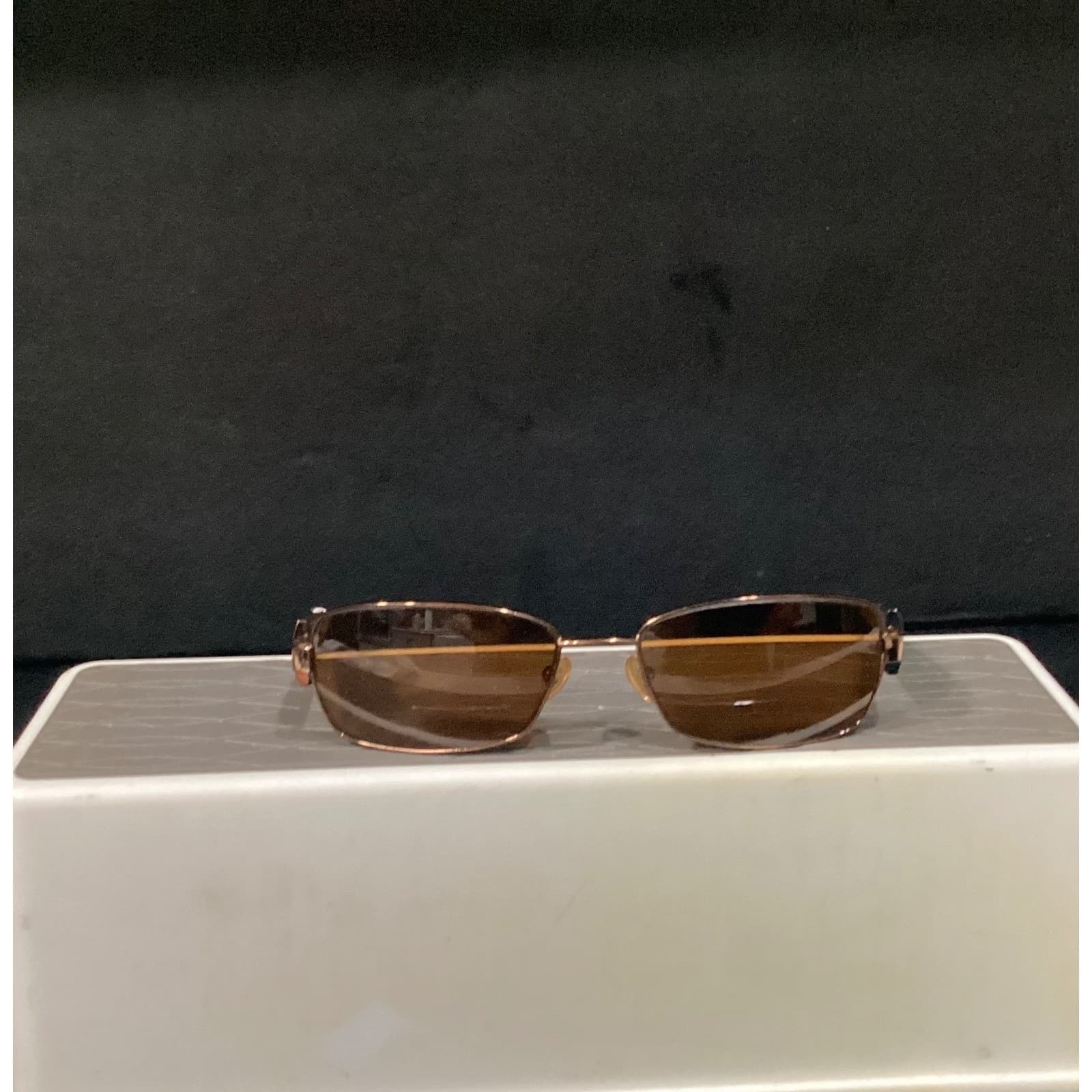 Michael Kors MK499 210 Rectangular Sunglasses Bronze Logo Temples Brown Lens - Thumbnail 2