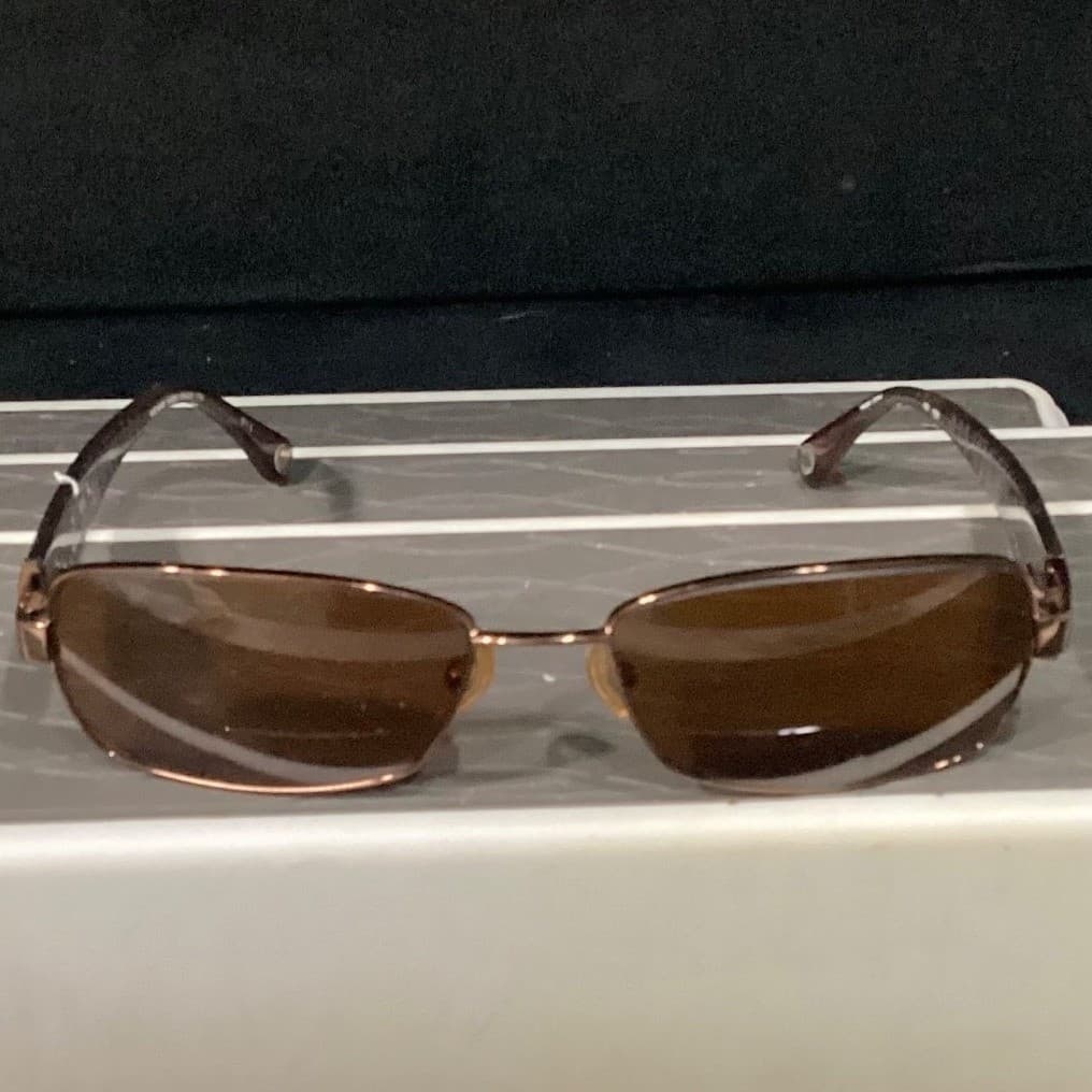 Michael Kors MK499 210 Rectangular Sunglasses Bronze Logo Temples Brown Lens - Thumbnail 3