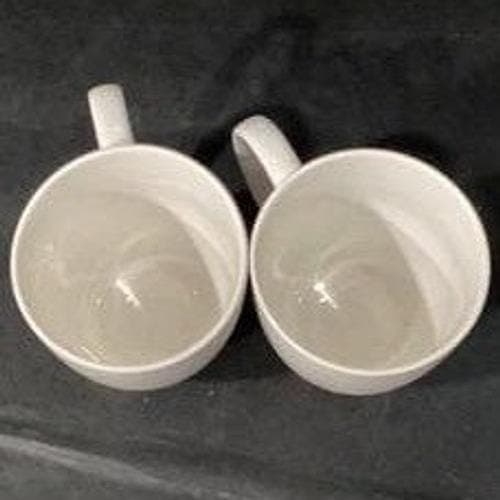 Oneida Amore Coffee Cups Mugs White Porcelain Pink Floral Watercolor Set of 2 - Thumbnail 6