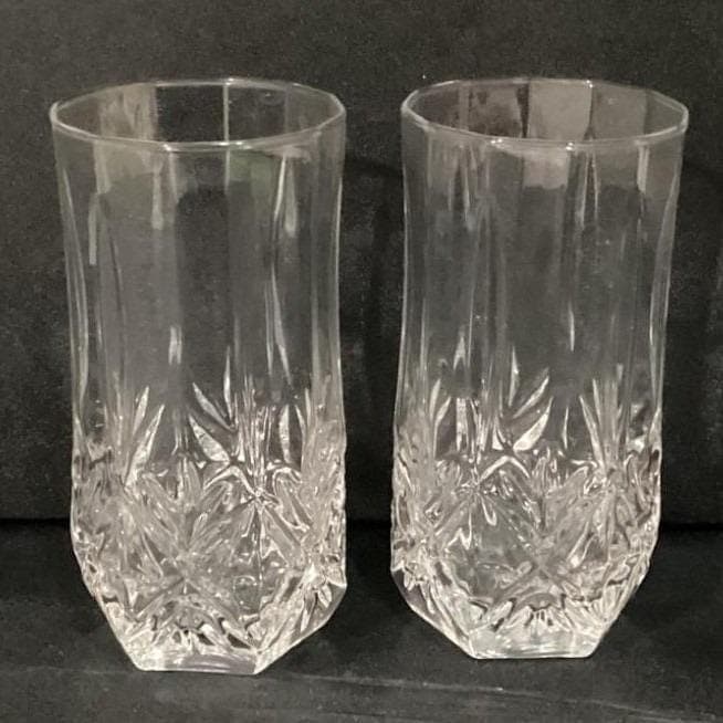Cristal d' Arques Brighton Crystal 16oz Highball Tumbler Glasses Set of 2 - Thumbnail 8