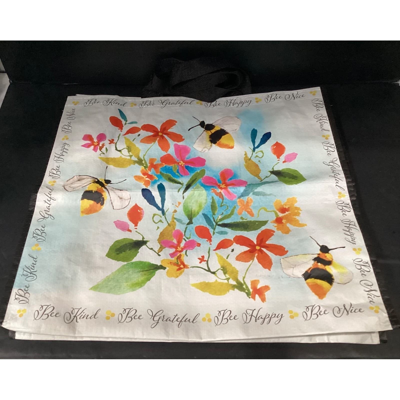 Home Goods Reusable Shopping Tote Bag Bundle, Lemon Floral Bee Kind Pink White - Thumbnail 12