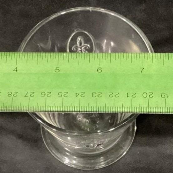 4 Vintage FRANCE LA ROCHERE Fleur De Lis Rocks Glasses Embossed Tumblers - Thumbnail 3