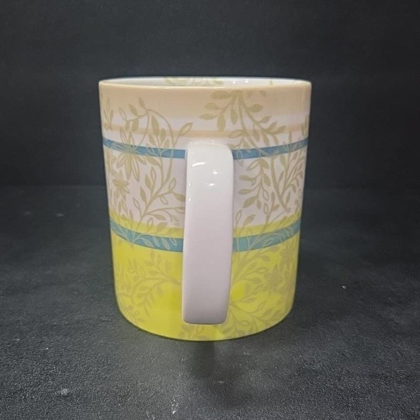 Starbucks Zen Coffee Cup, Vintage Inspired Teal & Green Leaf Design, Drinkware - Thumbnail 5