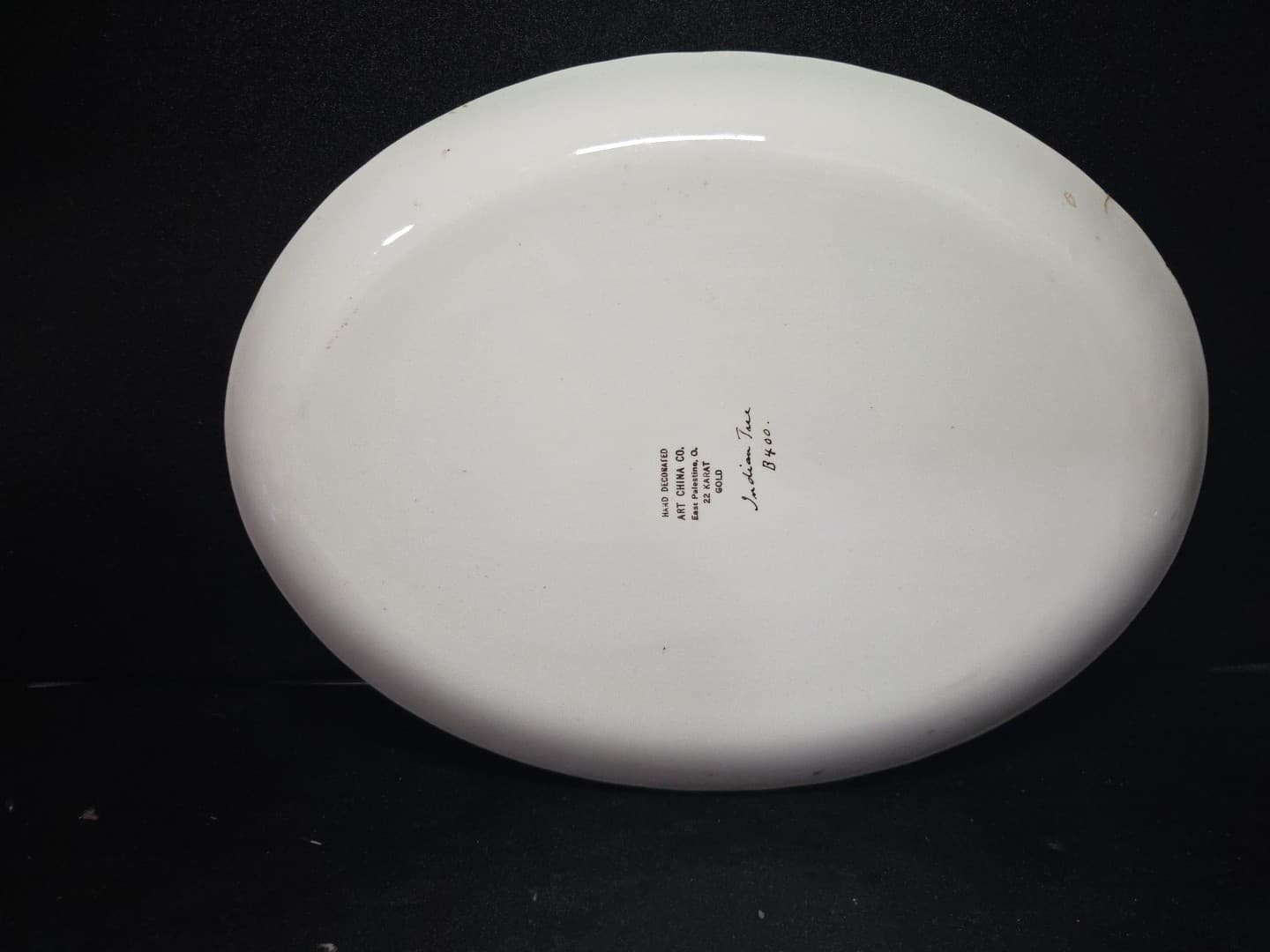 Art China Co Indian Tree Oval Serving Platter, 22K Gold Trim, Replacement Tray - Thumbnail 2