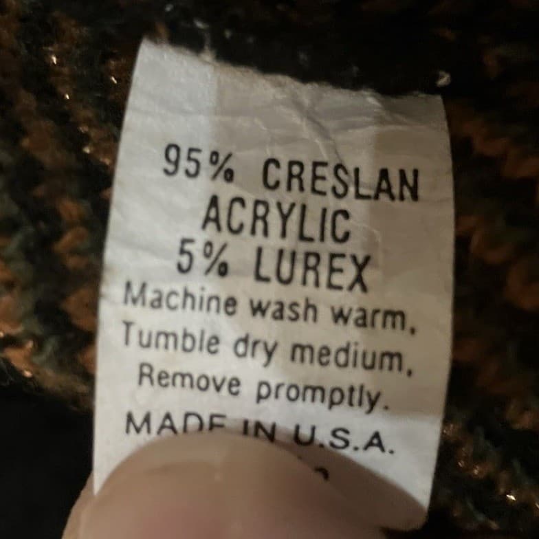 Cheryl Ornate Cross Intarsia Metallic Knit Sweater, Women's Large, Black Gold - Thumbnail 6