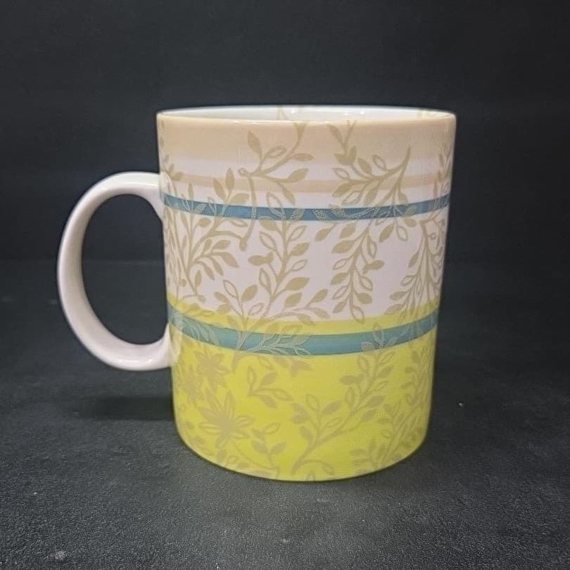 Starbucks Zen Coffee Cup, Vintage Inspired Teal & Green Leaf Design, Drinkware - Thumbnail 4