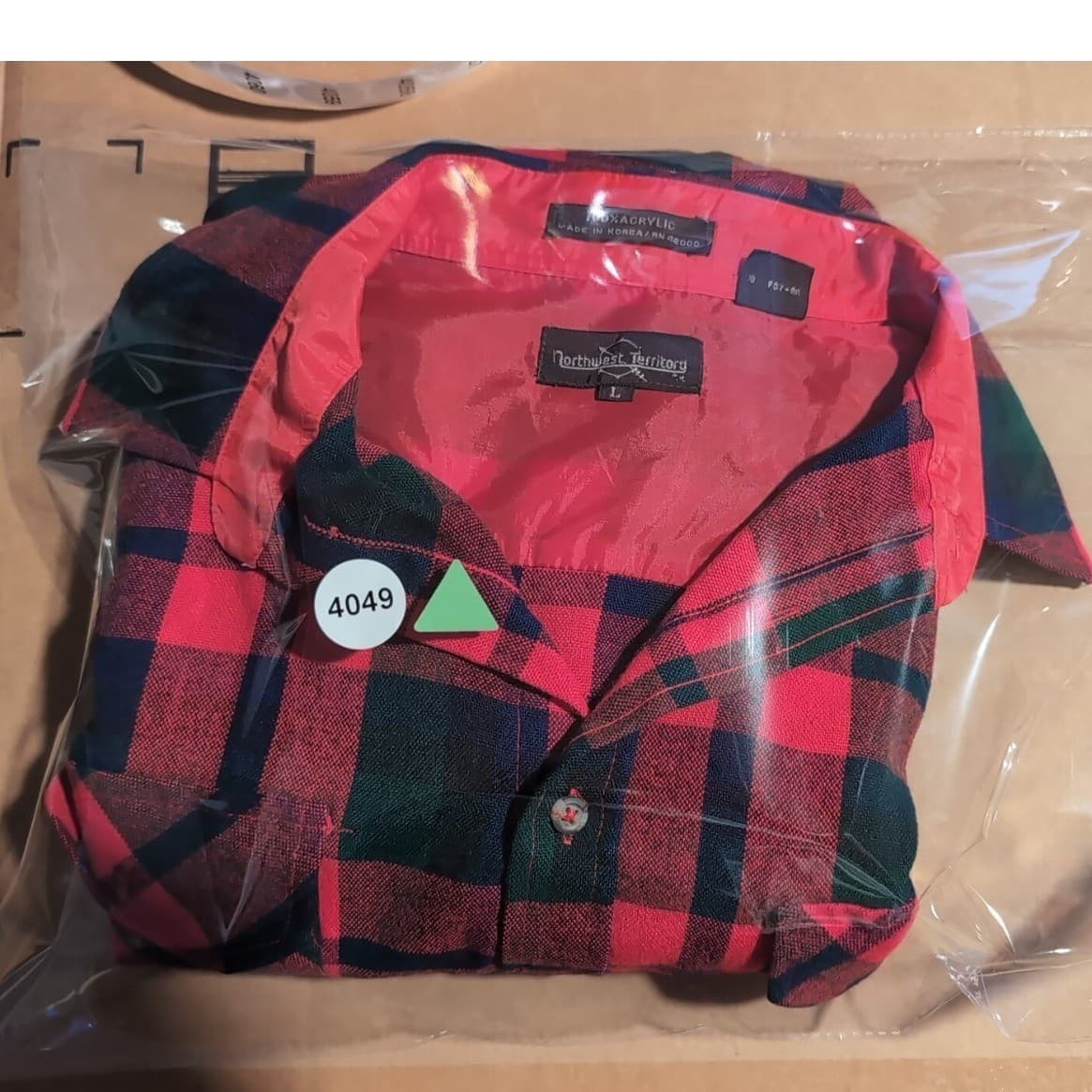 Northwest Territory Red Green Plaid Lined Flannel Shirt, Women's Large F87-88 - Thumbnail 9