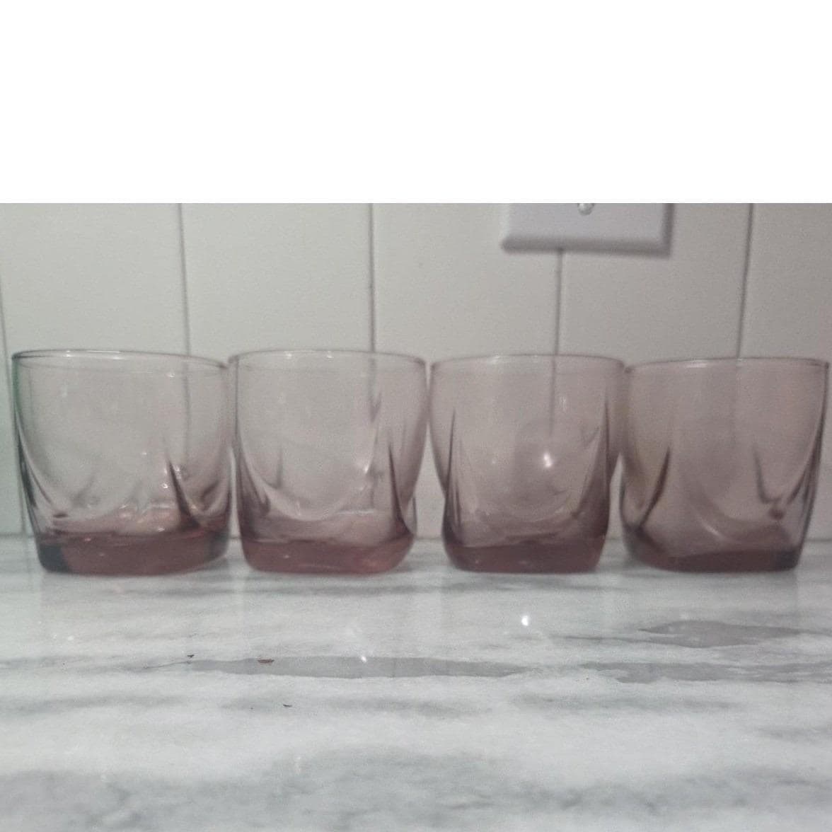 Libbey Imperial Plum Old Fashioned Glasses, Set of 4 Drape Style Whiskey Tumbler - Thumbnail 9