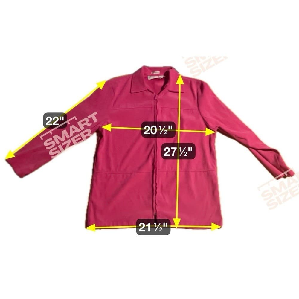 Joanna Stretch Pink Zip Up Collared Jacket. Women's Small Magenta Outerwear - Thumbnail 2