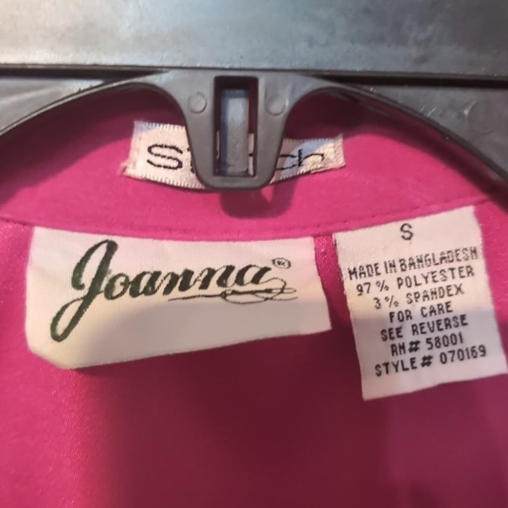 Joanna Stretch Pink Zip Up Collared Jacket. Women's Small Magenta Outerwear - Thumbnail 5